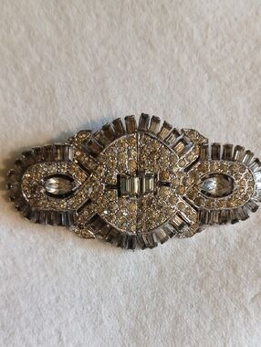 Vintage Ralph Polcini Rhinstone Dress Pin